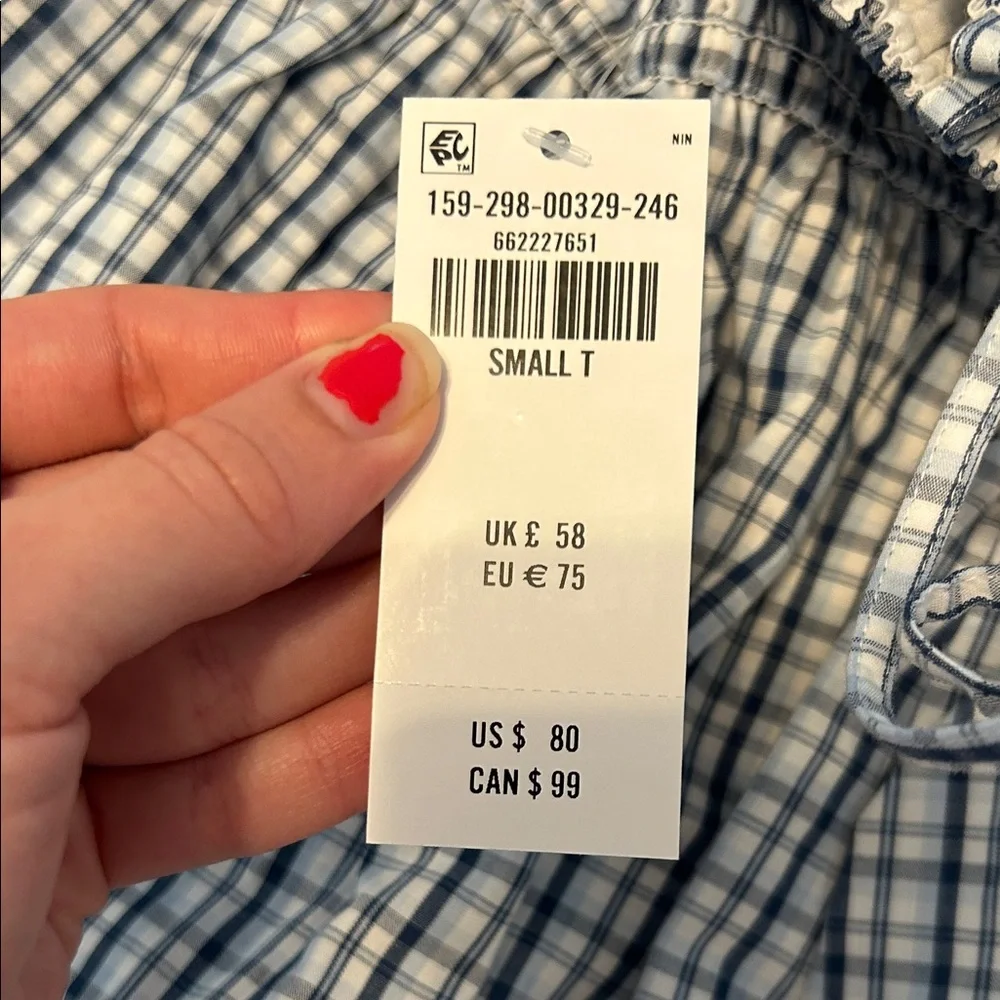 Abercrombie & Fitch Smocked Babydoll Tie Mini Dress - Picture 3 of 4